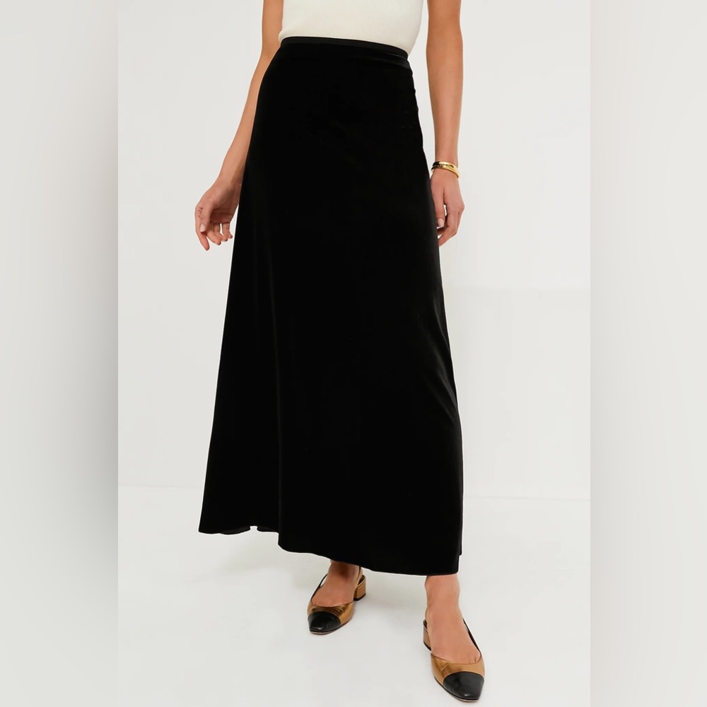 Tuckernuck Martha Black Velvet Maxi Skirt